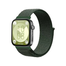 Huawei Fit 4 Hasırlı Cırtcırtlı Kordon Saat Değildir - Koyu Yeşil