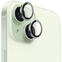 İphone 15 Plus Uyumlu Wiwu Lg-004 Pvd Lens Guard Metal Kamera Lens Koruyucu Yeşil