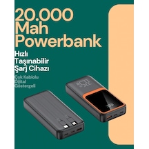 Taşınabilir Şarj Cihazı 20000 Mah 22.5w Hızlı Şarj + Dijital Ekran + Kablo Dahil Diğer