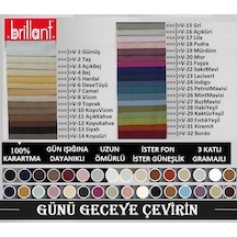 Brillant Blackout %100 Karartma Güneşlik Fon Perde 32 Renk