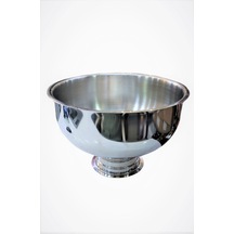 Paslanmaz Çelik Punck Kase Ayaklı şarap Buz Kova 30x17 CM Gri