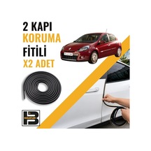 Renault Clio 3 Kapı Koruma Fitili-iki Kapı-siyah-bm0869