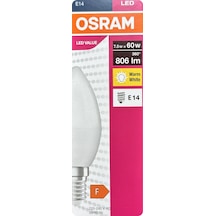 4 Adet Ledvance 7,5w Sarı Işık 2700k E14 Duylu İnce Duy Led Ampul