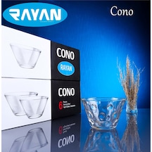 Rayan Cono 6'lı Büyük Cam Kase Çok Renkli