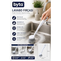 Lavabo Temizlik Fırçası Ergonomik Saplı Çok Amaçlı Mutfak, Banyo Ve Gider Temizlik Fırçası
