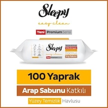 Easy Clean Premium Arap Sabunu Katkılı Yüzey Temizlik Havlusu Mendili 100 Yaprak