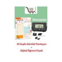 Günlük Planlayıcı 30 Sayfa+kronometre Dijital Saat