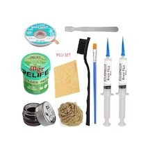 Relıfe Rl-402 Krem Lehim 183 C 40gr Havya Uç Temizleyici Seti Flux Lehim Toplama Cp-3515 Emme Teli Fırça Vs Set05