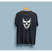 Oversize Kuru Kafa Tasarımlı Unisex T-shirt Siyah