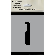 Stencil Rakam Boyama Şablonu X042-sayı Rakam Yüksekliği 7 Cm
