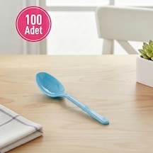 100 Adet Mavi Plastik Lüx Parti Kaşığı