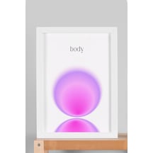 Body Aura Çerçeveli Tablo Pembe Mor Aura Enerji Renkleri