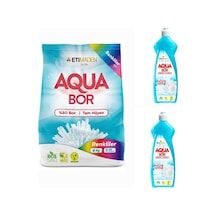 Aquabor Doğal Mineralli Renkliler İçin Çamaşır Deterjanı 6 Kg + 2adet Elde Yıkama Bulaşık Deterjan