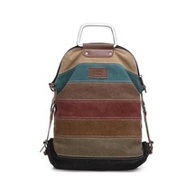 Ankatek Kontrast Gri Tek Omuzlu Kadın Kanvas Sırt Çantası - Büyük Kapasiteli Gri Gri