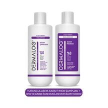 Dermalog Durulanmayan Saç Bakım Maskesi 500 ML + Turunculaşma Karşıtı Mor Şampuan 500 ML