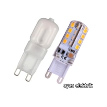 220 Volt G9 Duy 2-3 Watt Led Kapsül Ampul Beyaz-Sarı Işık
