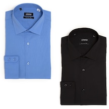 Pıngömlek Kensıngton Vesta Ikili Set18 Siyah Mavi Erkek Gömlek