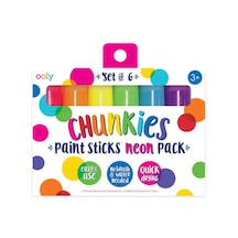 Ooly Chunkies Pastel Boya 6 Lı Neon Renkler 126-014 Çok Renkli
