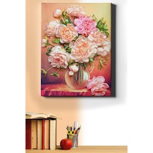 Webstyle Bir Demet Sakayık Renkli Sayılarla Boyama Seti Kasnaklı 40x50 Cm
