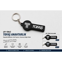Tofaş Anahtarlık , Tofaş Logolu Çift Yönlü Araç Anahtarlık - Hediyelik Tofaş Araba Anahtarlığı