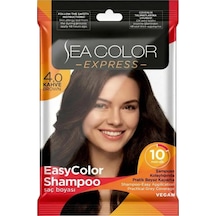 Sea Color Express Amonyaksız Şampuan Saç Boyası 30 Ml 4.0 Numara Kahve