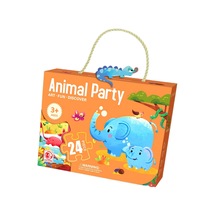 Bulmaca Hediye Kutusu Eğlenceli Oyuncaklar-24 Parça Hayvan Partisi