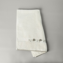 Linens Fıora Pamuk Yüz Havlusu 50x85 Cm Ekru Ekru