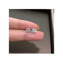 Lunarie Gümüş Kristal Kalp Solitaire Çivili Küpe