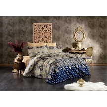 Lüks%80 Pamuklu Çift Kişilik Nevresim Takımı Seti Yorgan Kılıfı Love Kalp Desen 200x220 Cm + Lastikli Battal Boy Çok Renkli 79088880