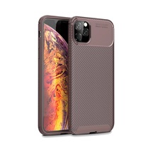 Apple Uyumlu iPhone 11 Pro Max Kılıf Auto Focus Karbon Kapak - Kahverengi 0.2M-Çok Renkli