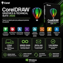 Corel Coreldraw Graphics/technical Suite 2025 Windows - 3 Cihaz Süresiz Dijital Kod