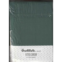 Fitted Lastikli Çarşaf Seti Yastıklı Çarşaf %100 Pamuk Ranforce Zumrut