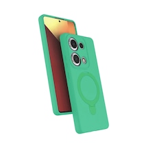 Xiaomi Redmi Note 13 Pro 4g Regal Magsafe Standlı Kapak - Yeşil 0.2M-Çok Renkli
