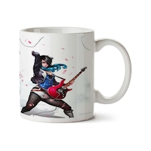 Anime Gitar Animasyon İki Tarafı Baskılı Kupa Bardak Çok Renkli