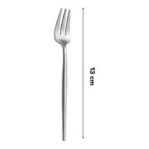 Limon Ve Fondü Çatalı Seti, Gümüş Renk, 6 Parça, Çelik, 13 Cm, Açık Ceviz
