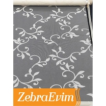 Çift Mekanizma Ekru Yakma Tül Stor Zebra Perde Etek Dilim  100 x 200 Boncuklu Standart