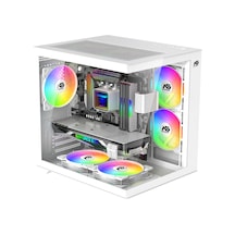 Orion Cube 5x Tuştan Değişen Rgb Fanlı M-atx Boş Bilgisayar Kasası Beyaz