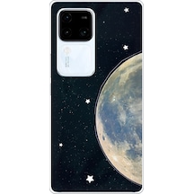 Vivo V30 Uyumlu Minimalist Galaksi Yıldızlı Gece Baskılı Silikon Kılıf Renkli