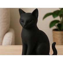 Kedi Heykeli Ev Dekerasyon Dekoru Karbon Malzeme Balık