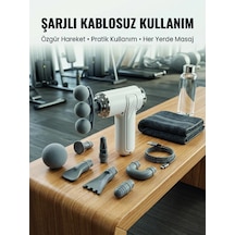 Taşınabilir Şarjlı Kas Masaj Tabancası Derin Doku Masajı İçin 8 Başlıklı Profesyonel Cihaz Çok Renkli