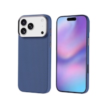 Zore İphone 17 Pro Max Kılıf M-safe Şarj Özellikli Karbon Fiber Görünümlü Ogaa Nekst Kapak - Lacivert