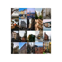 20 Parça A5 Nostaljik Mimari Poster Seti Kafe Ve Ofis İçin Dekoratif Duvar Tablosu Wall Collage Afiş