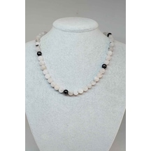Beril Taşı Kolye 8mm (Klipsli) Altın