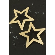Yıldız Yeni Sezon Metal Küpe - Sarı N701 03553507