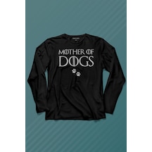 Mother Of Dog Mam Köpek Babası Hayvansever Veteriner Uzun Kollu Tişört Baskılı Çocuk T-shirt 001