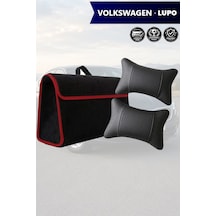 Volkswagen Lupo Uyumlu Siyah Renk Koltuk Yastığı Bagaj Çantası Lüks Model