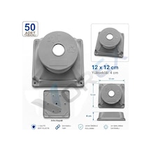 Vorex Kamera Buatı 50 Adet 12x12 Cm Gri Kare Sert Plastik Uv Dayanıklı Arka Kapaklı