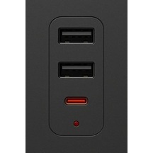 Techmaster 2 Usb + Type-c Akım Ve Çocuk Korumalı 3lü Kare Priz 2mt