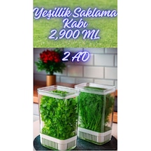 Yeşillik Saklama Kabı 2 Ad 2900ml Maydonoz,dereotu,tere Roka Yeşi