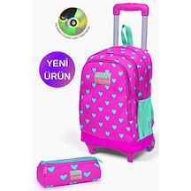 Neon Pembe Su Yeşili Kalp Çok Renkli